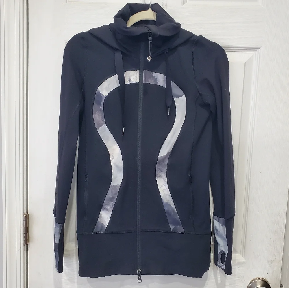 Lululemon Stride Jacket *BrushedBlack / White Coal Tinted Canvas Super Size 4